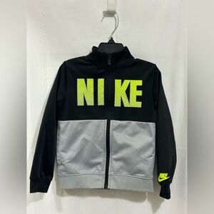 Nike - Kids Black and Gray Jacket with Neon Accents
